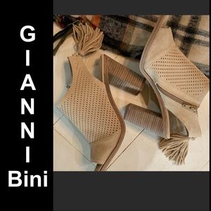 Gianni Bini Peep Toe Tassel Shoes